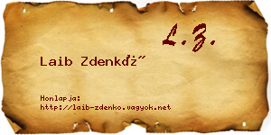 Laib Zdenkó névjegykártya